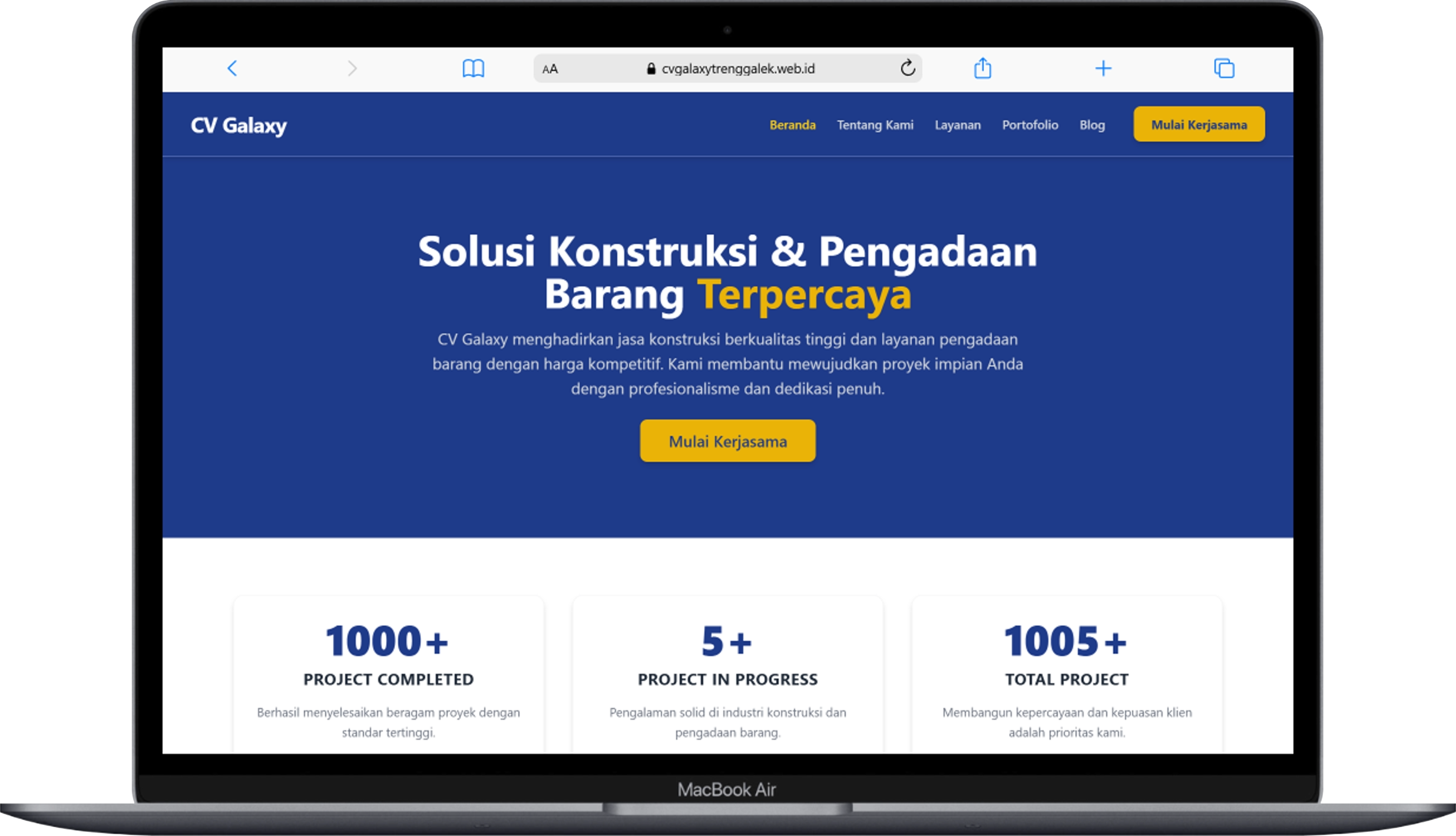 Website Profile dan SIM Proyek CV GALAXY